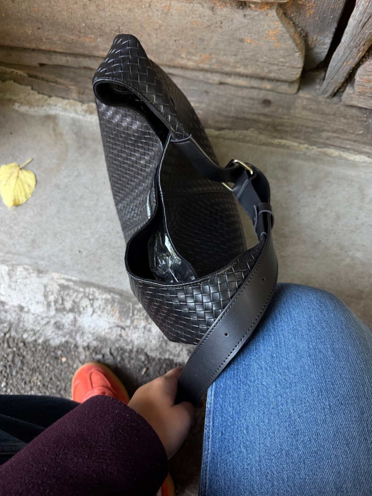შავი ჰობოს ჩანთა/Black Hobo bag