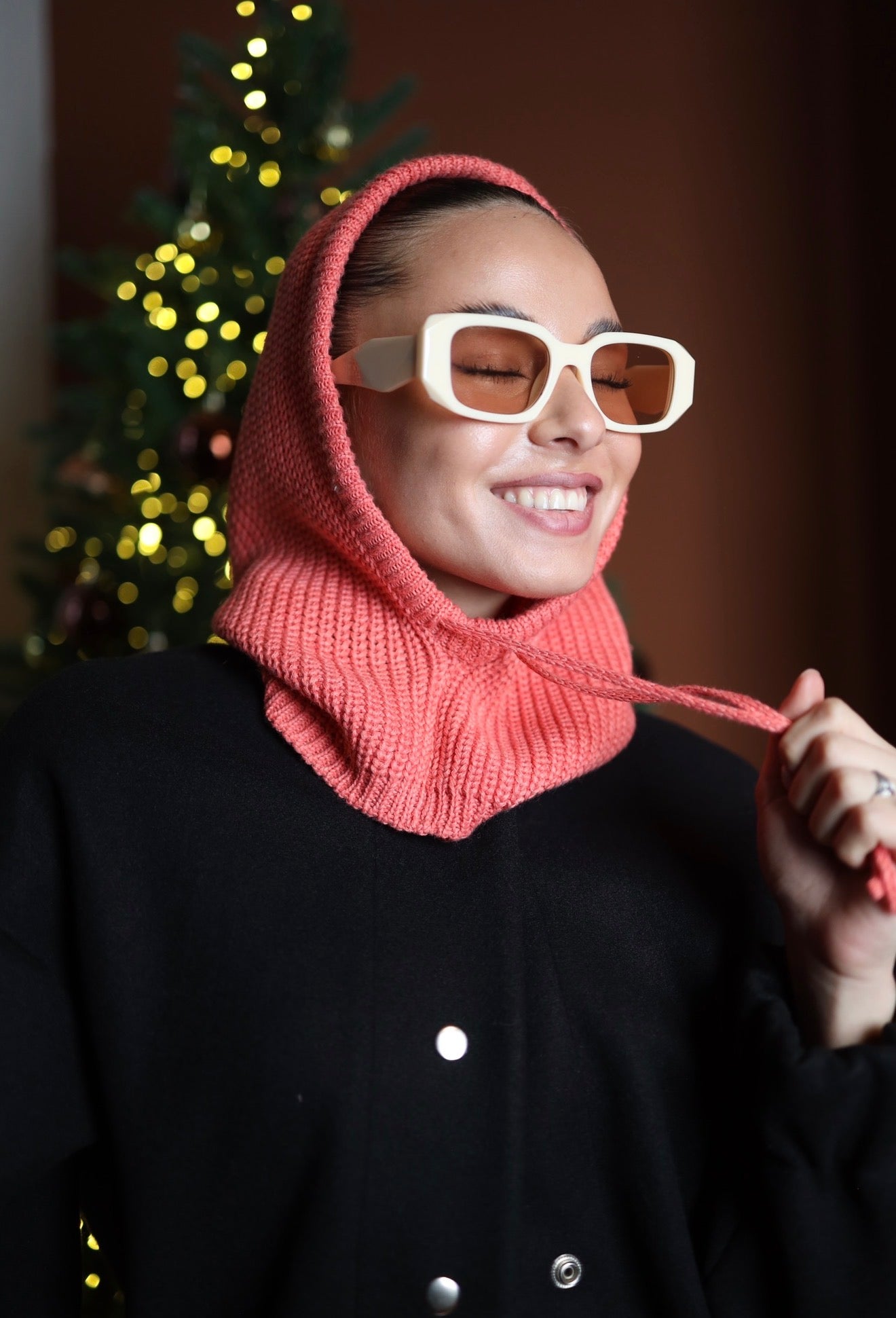 ბავშვის ნაქსოვი ბალაკლავა/Knitted balaclava for baby