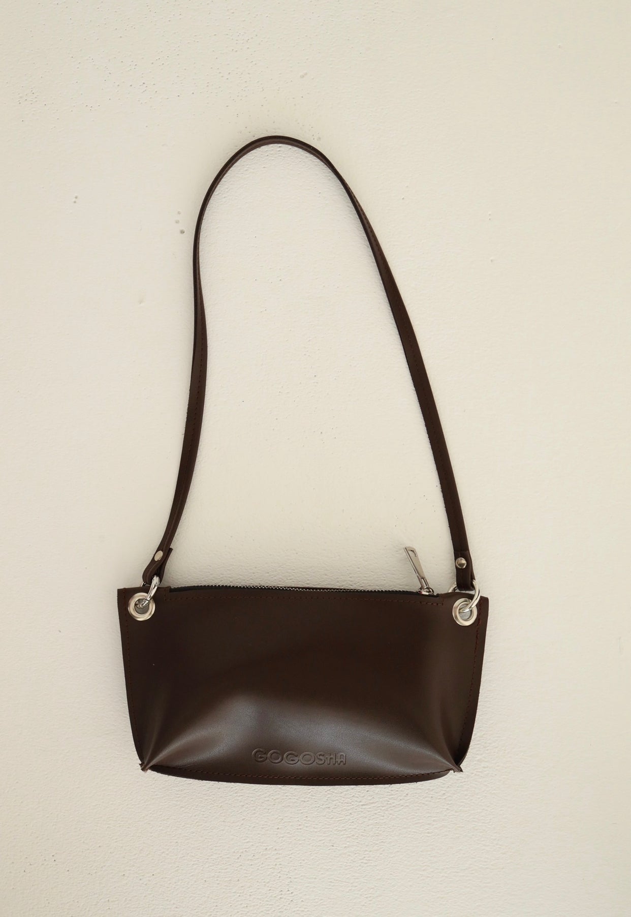 პატარა ზომის შტამპიანი ჩანთა ელვით/Small size bag with zipper and stamp
