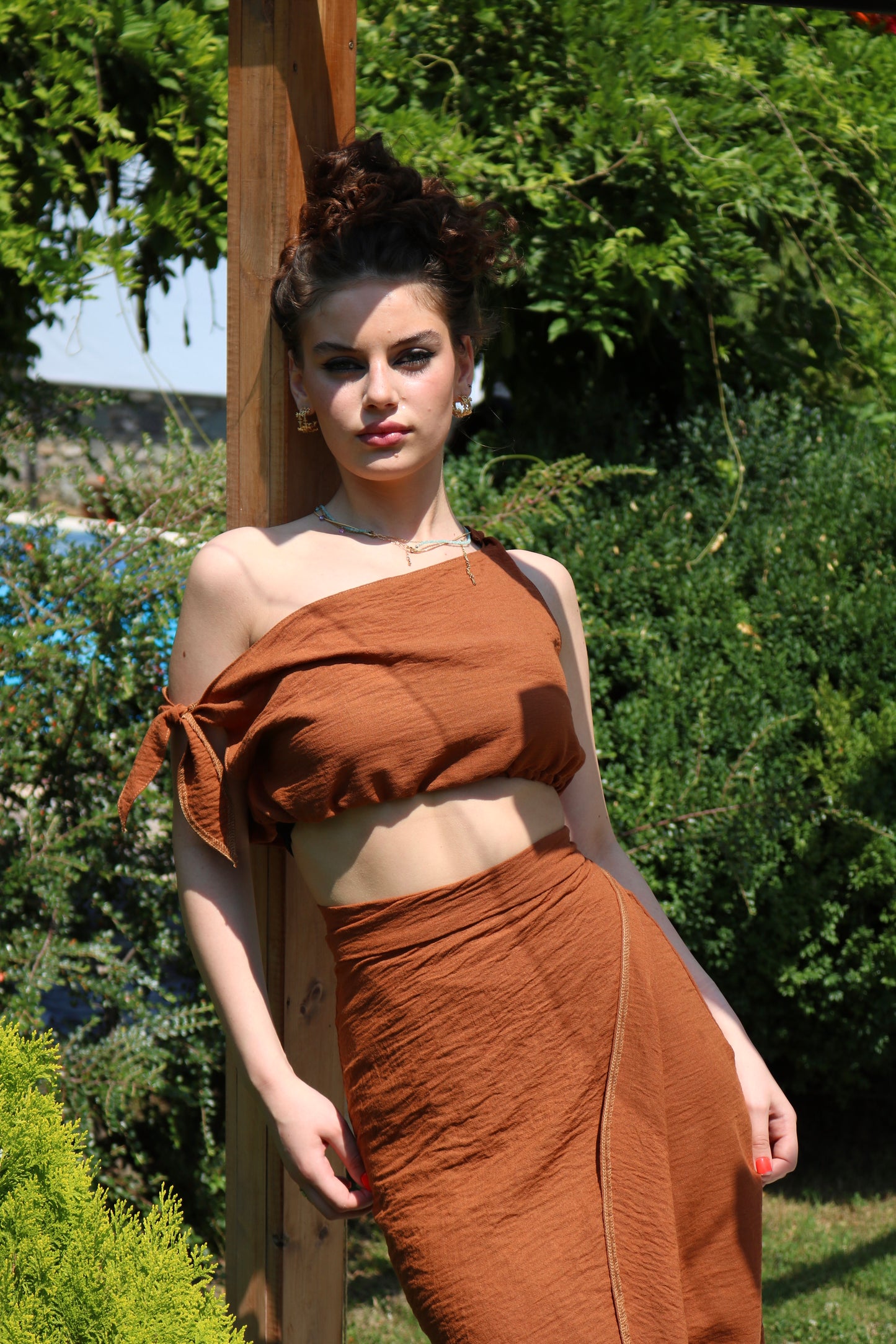 ტილოს პარეო და ტოპი/canvas pareo and top