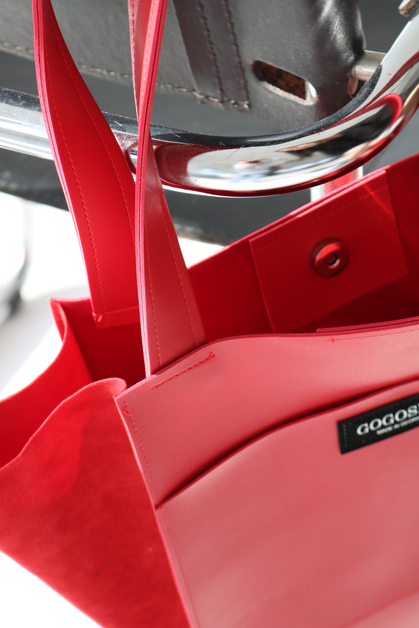 Tote ჩანთა-ეკო-ტყავის და ეკო-ზამშის კომბინაცია/Tote bag-eco-Leather and eco-suede combination