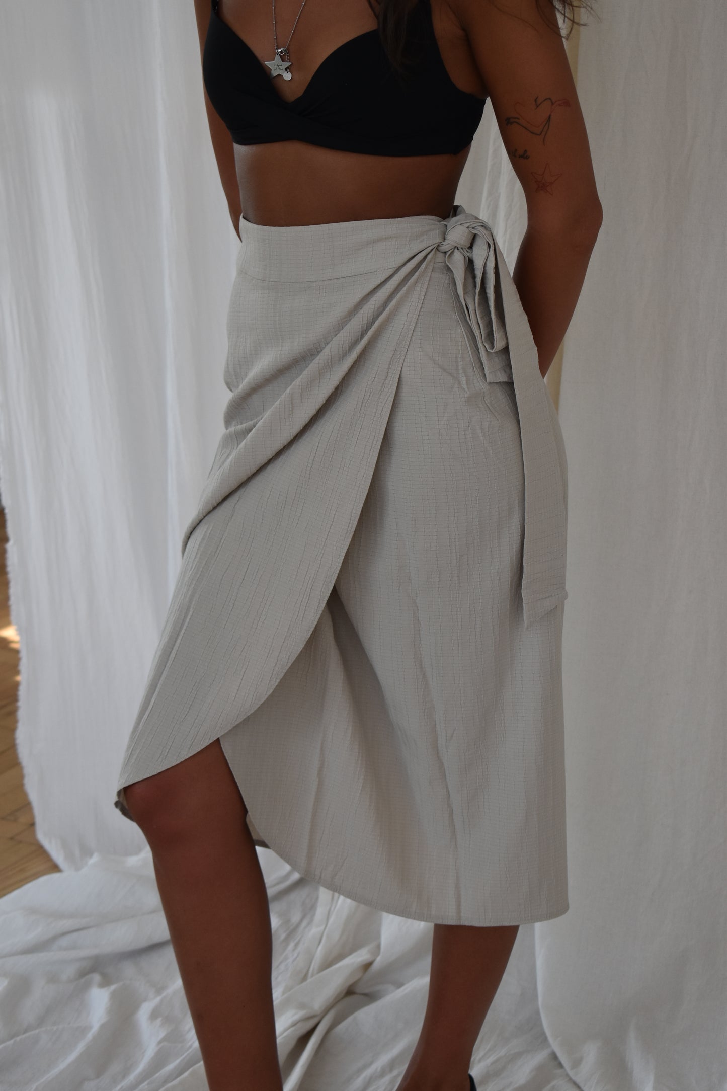 ტილოს პარეო და ტოპი/canvas pareo and top