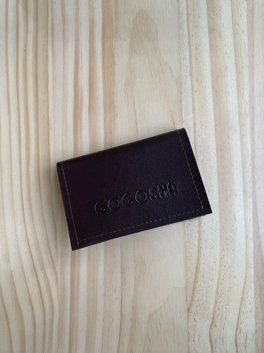 2 განყოფილებიანი ეკო-ტყავის საბარათე