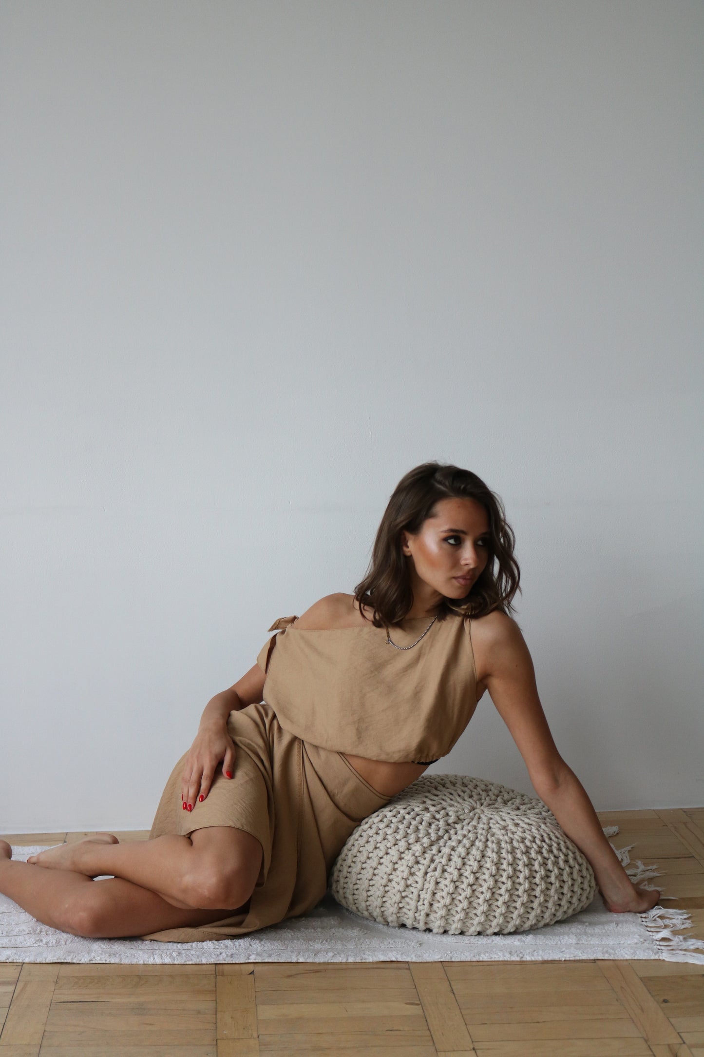 Light brown pareo and top