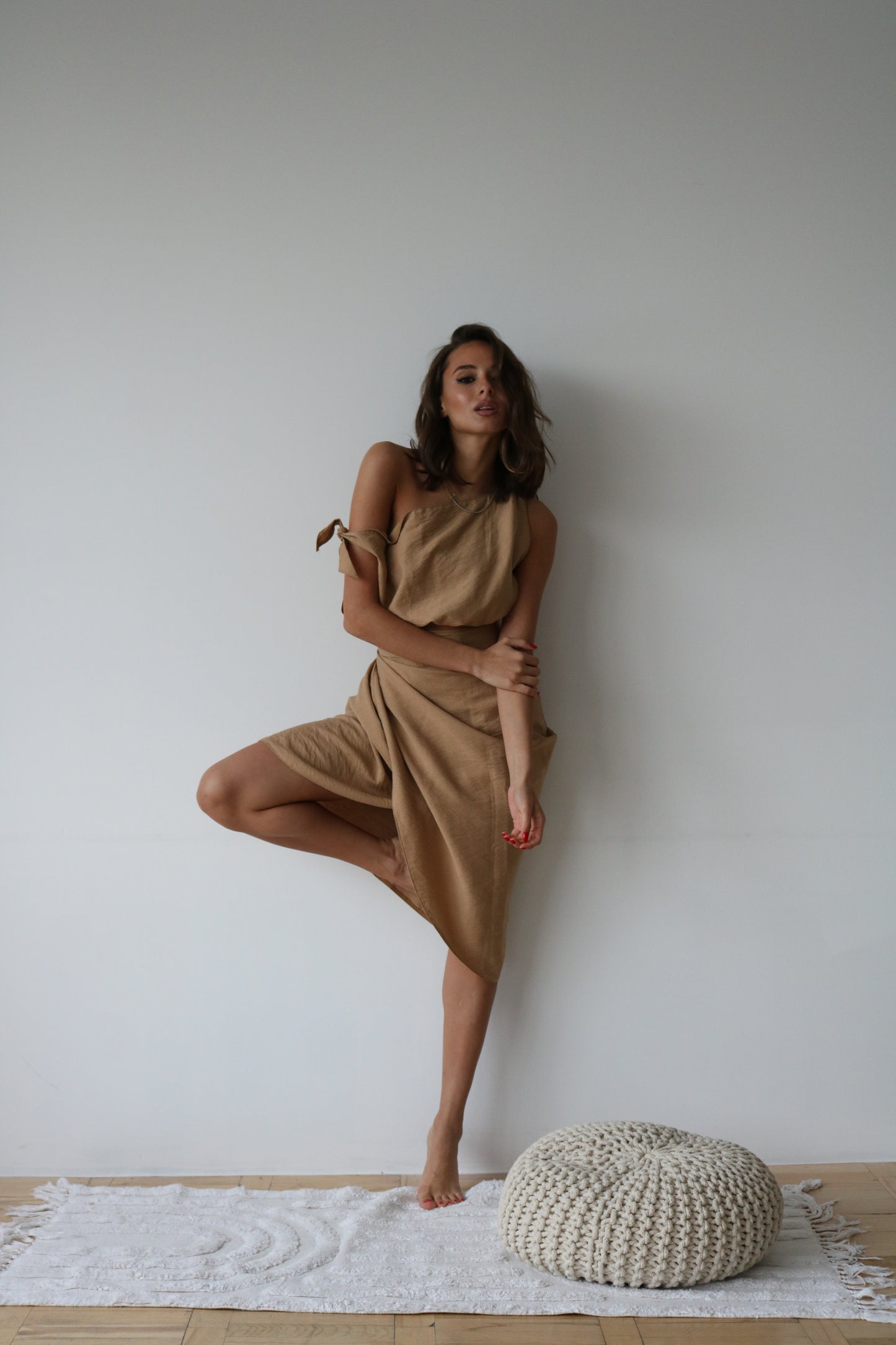Light brown pareo and top