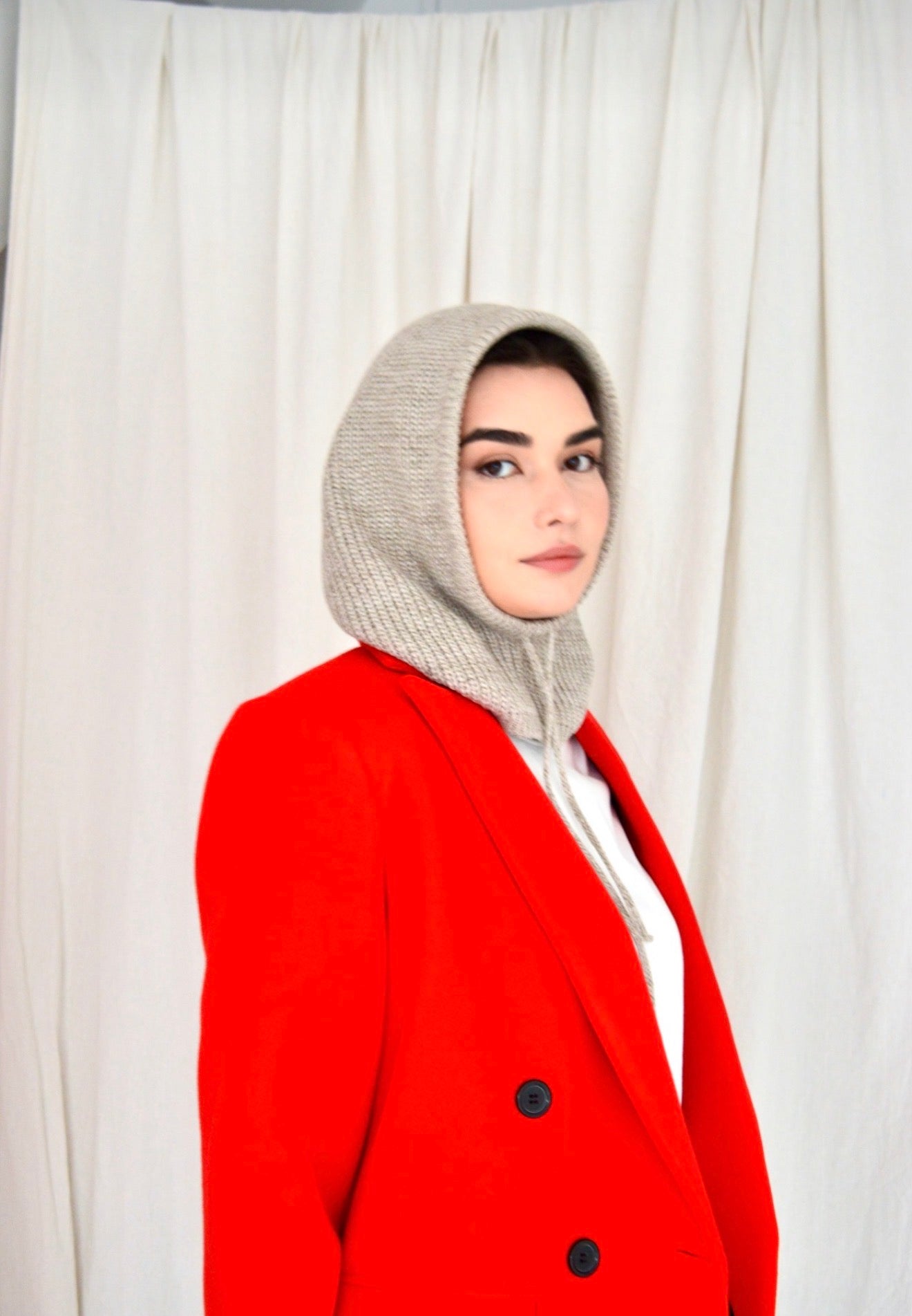 ბავშვის ნაქსოვი ბალაკლავა/Knitted balaclava for baby