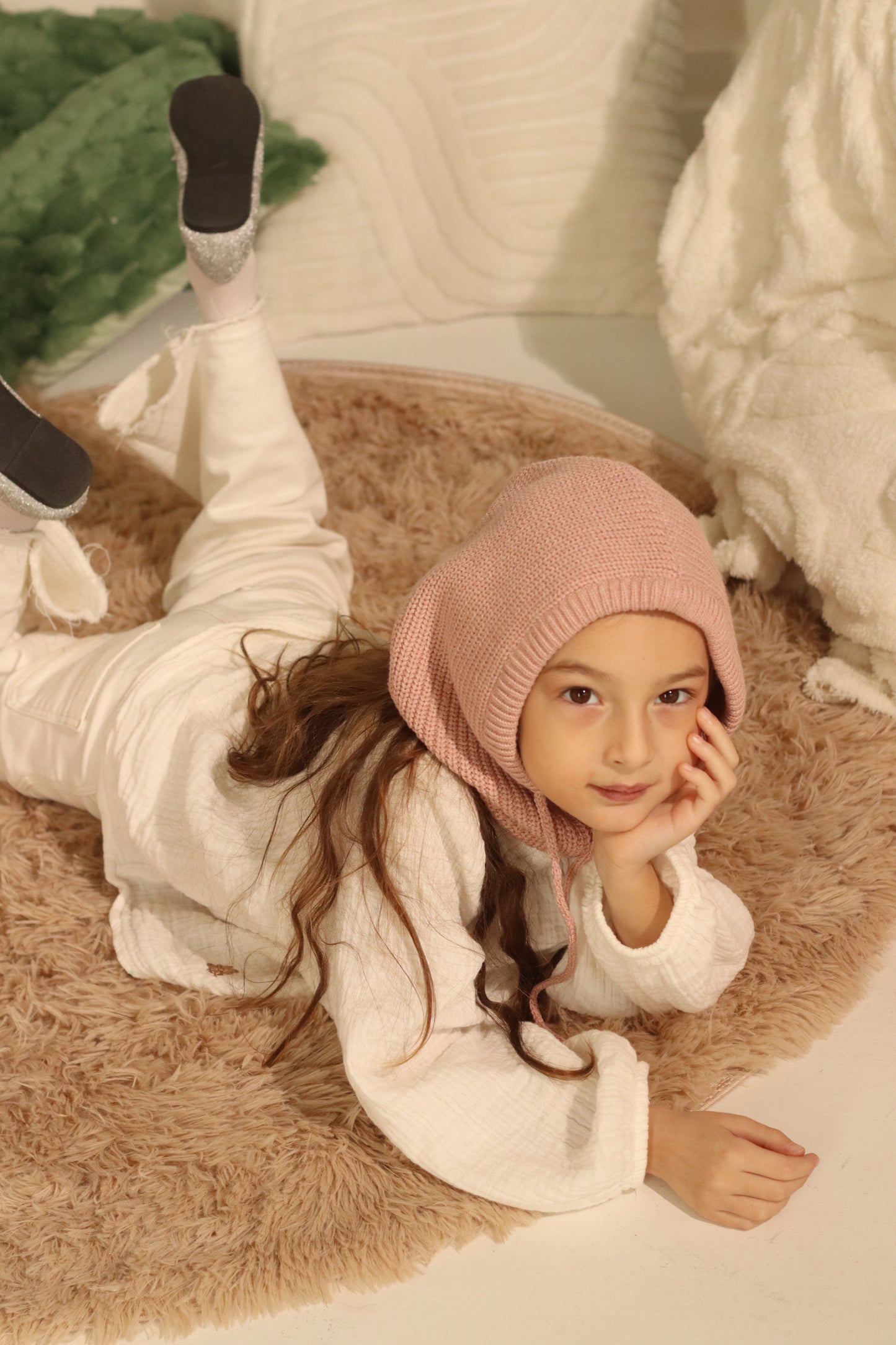 ბავშვის ნაქსოვი ბალაკლავა/Knitted balaclava for baby