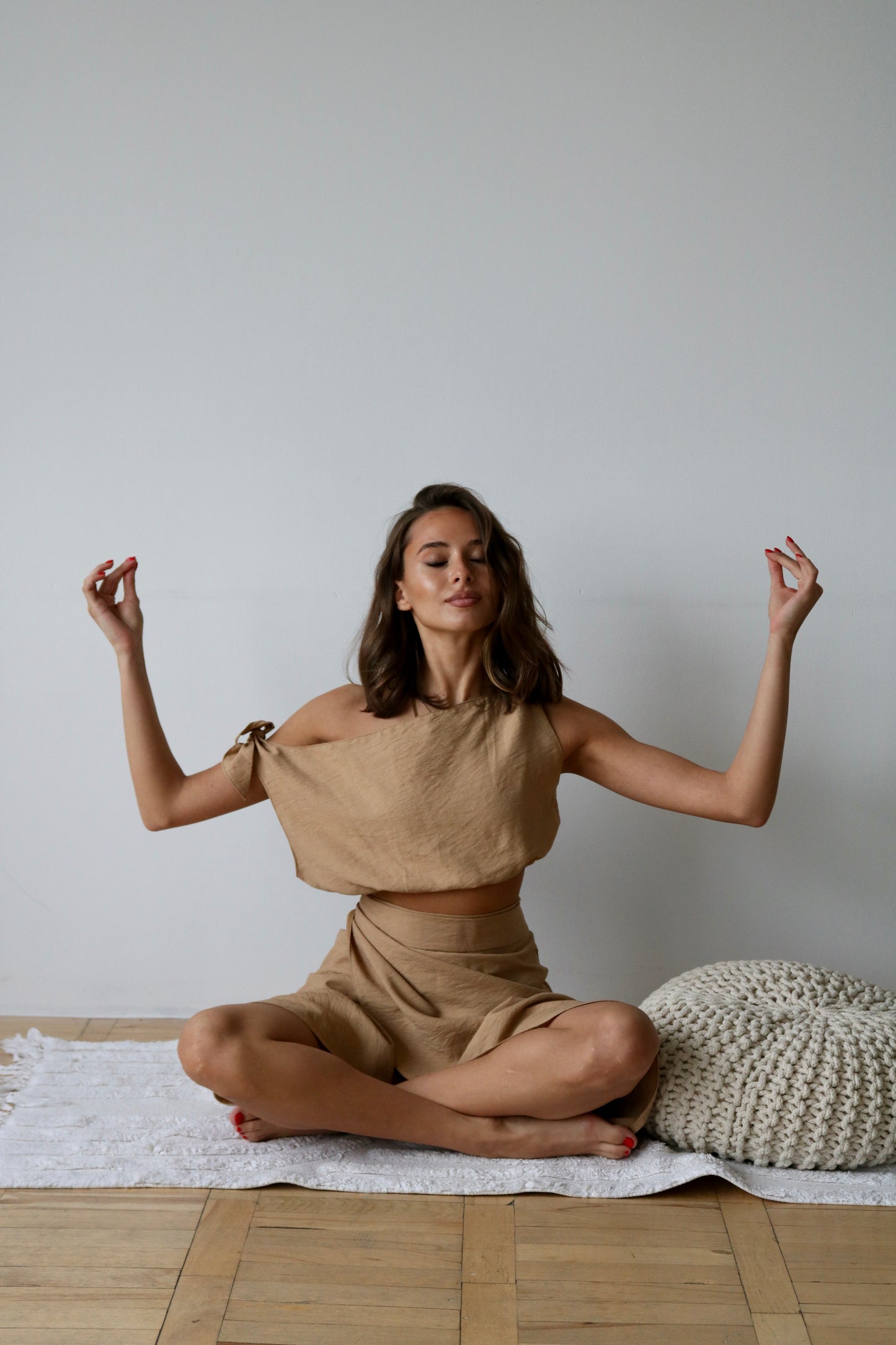 Light brown pareo and top