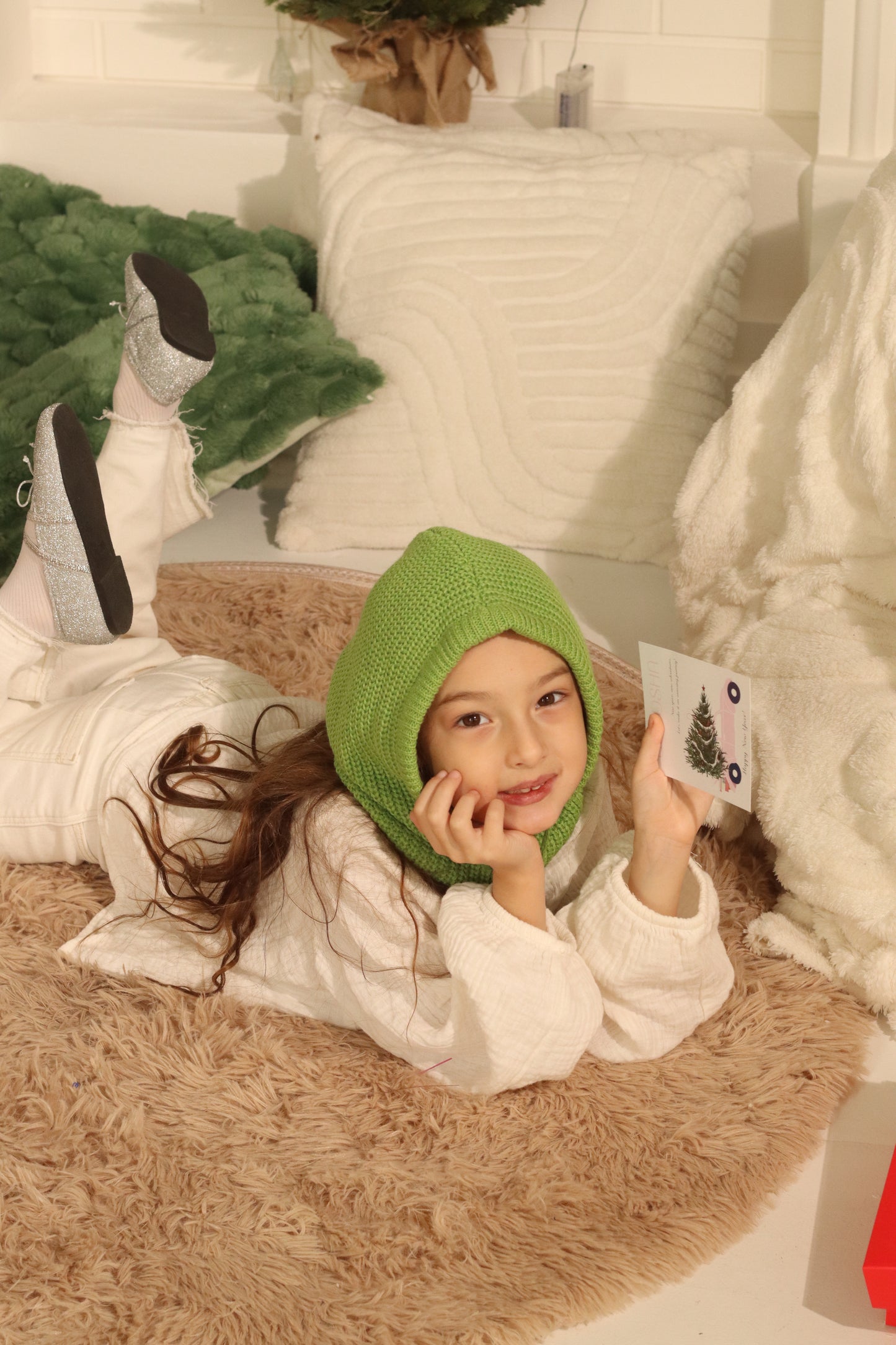 ბავშვის ნაქსოვი ბალაკლავა/Knitted balaclava for baby