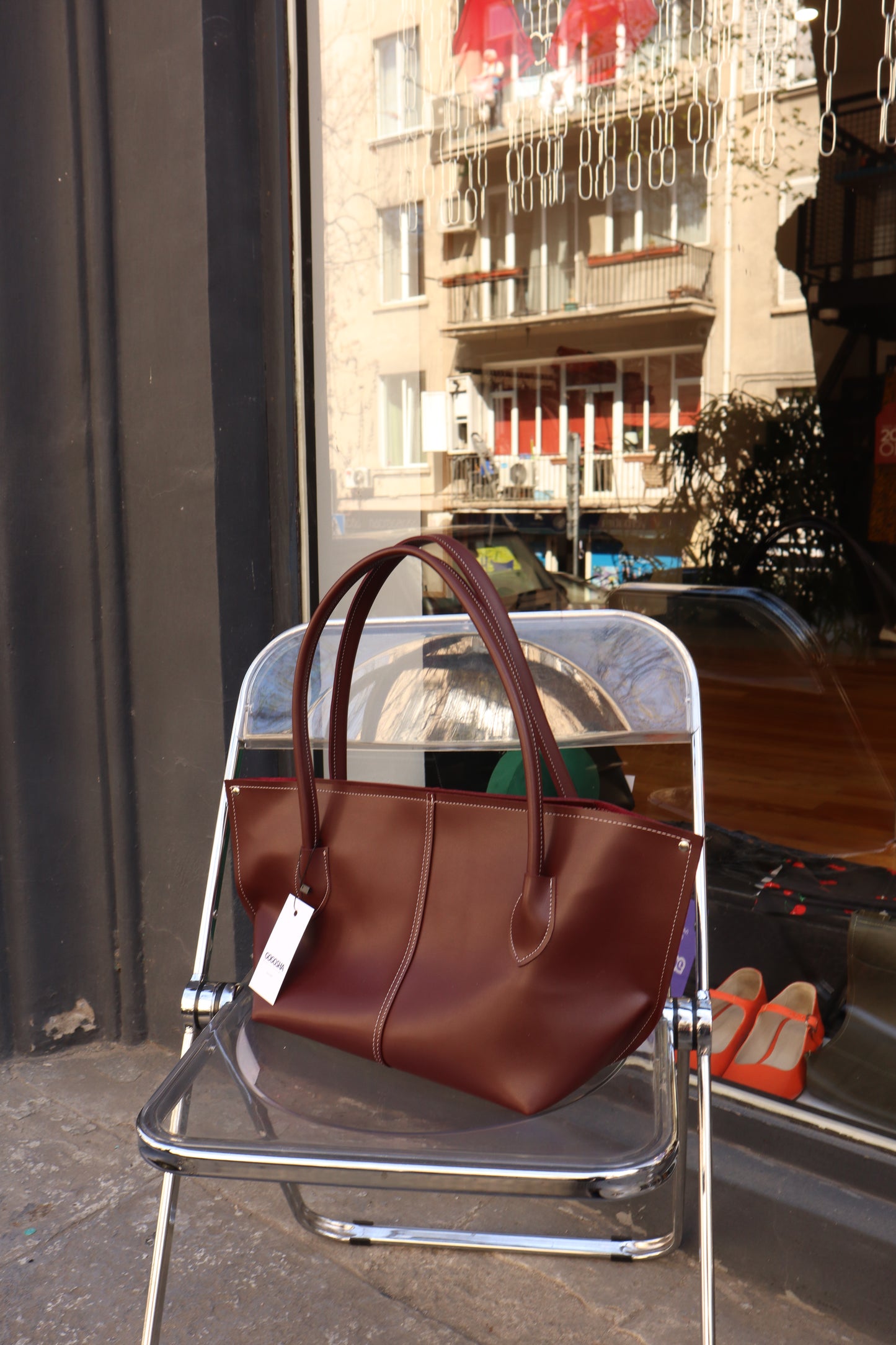 შინდისფერი “Silvy” ჩანთა/ Burgundy “Silvy” bag