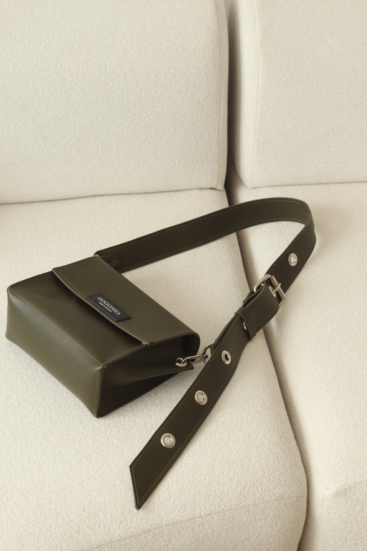 მუქი მწვანე Mia-ს მოდელი (დიდი და პატარა)/ Dark green Mia bag (Big and small)